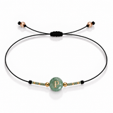 PULSERA HILO AVENTURINA GOLD