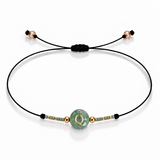 PULSERA HILO AVENTURINA GOLD