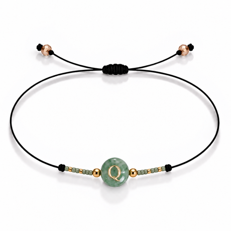 PULSERA HILO AVENTURINA GOLD