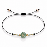 PULSERA HILO AVENTURINA GOLD