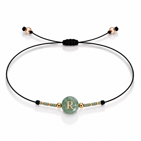 PULSERA HILO AVENTURINA GOLD