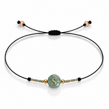 PULSERA HILO AVENTURINA GOLD