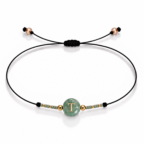 PULSERA HILO AVENTURINA GOLD