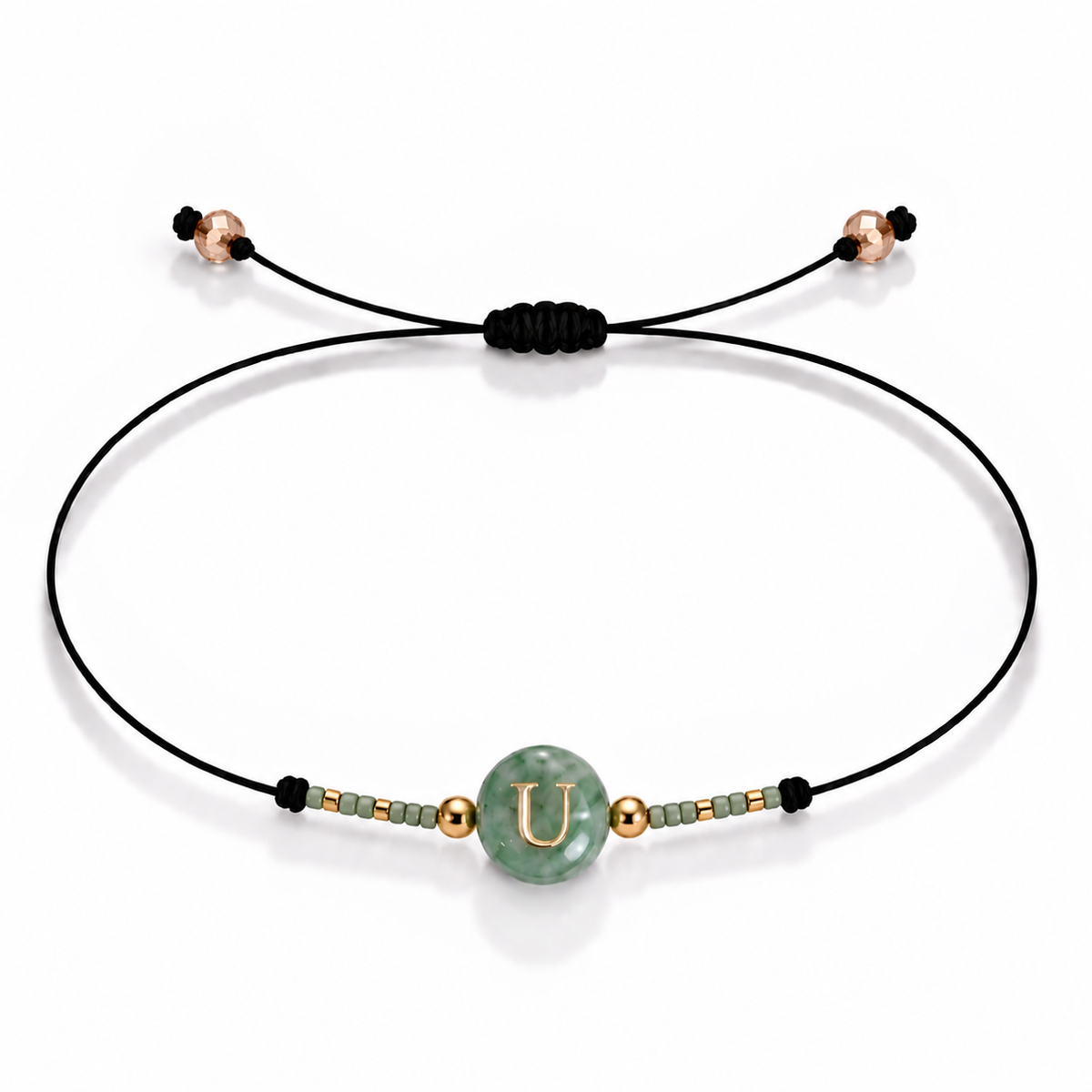 PULSERA HILO AVENTURINA GOLD