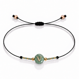 PULSERA HILO AVENTURINA GOLD
