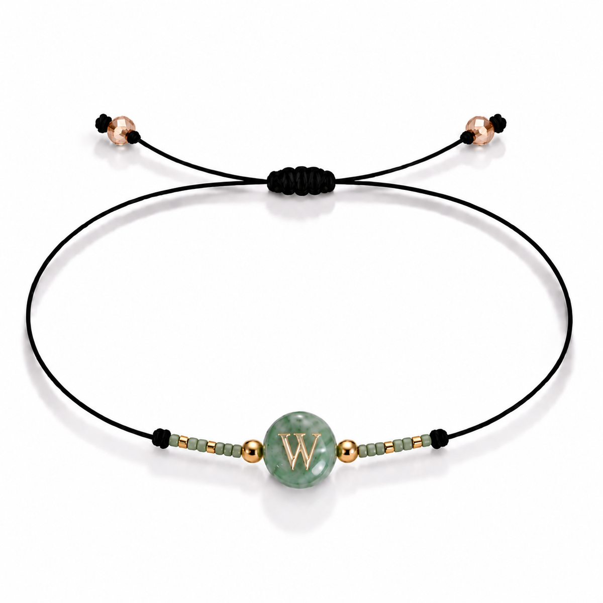 PULSERA HILO AVENTURINA GOLD