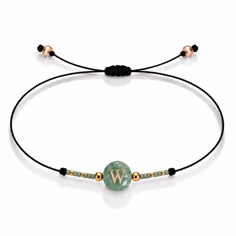 PULSERA HILO AVENTURINA GOLD