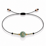 PULSERA HILO AVENTURINA GOLD
