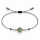 PULSERA HILO AVENTURINA GOLD
