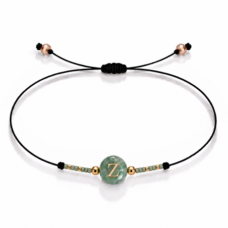 PULSERA HILO AVENTURINA GOLD