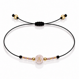 PULSERA HILO QUARZO ROSA GOLD