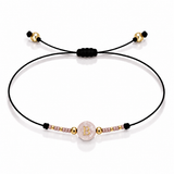PULSERA HILO QUARZO ROSA GOLD