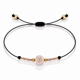 PULSERA HILO QUARZO ROSA GOLD