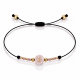 PULSERA HILO QUARZO ROSA GOLD