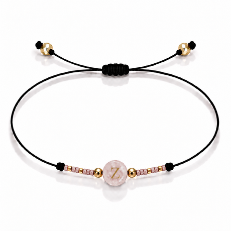 PULSERA HILO QUARZO ROSA GOLD