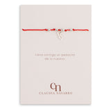 Pulsera Hilo Mini Mapa - Silver