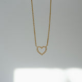 Collar Cz Corazon Halo Gold