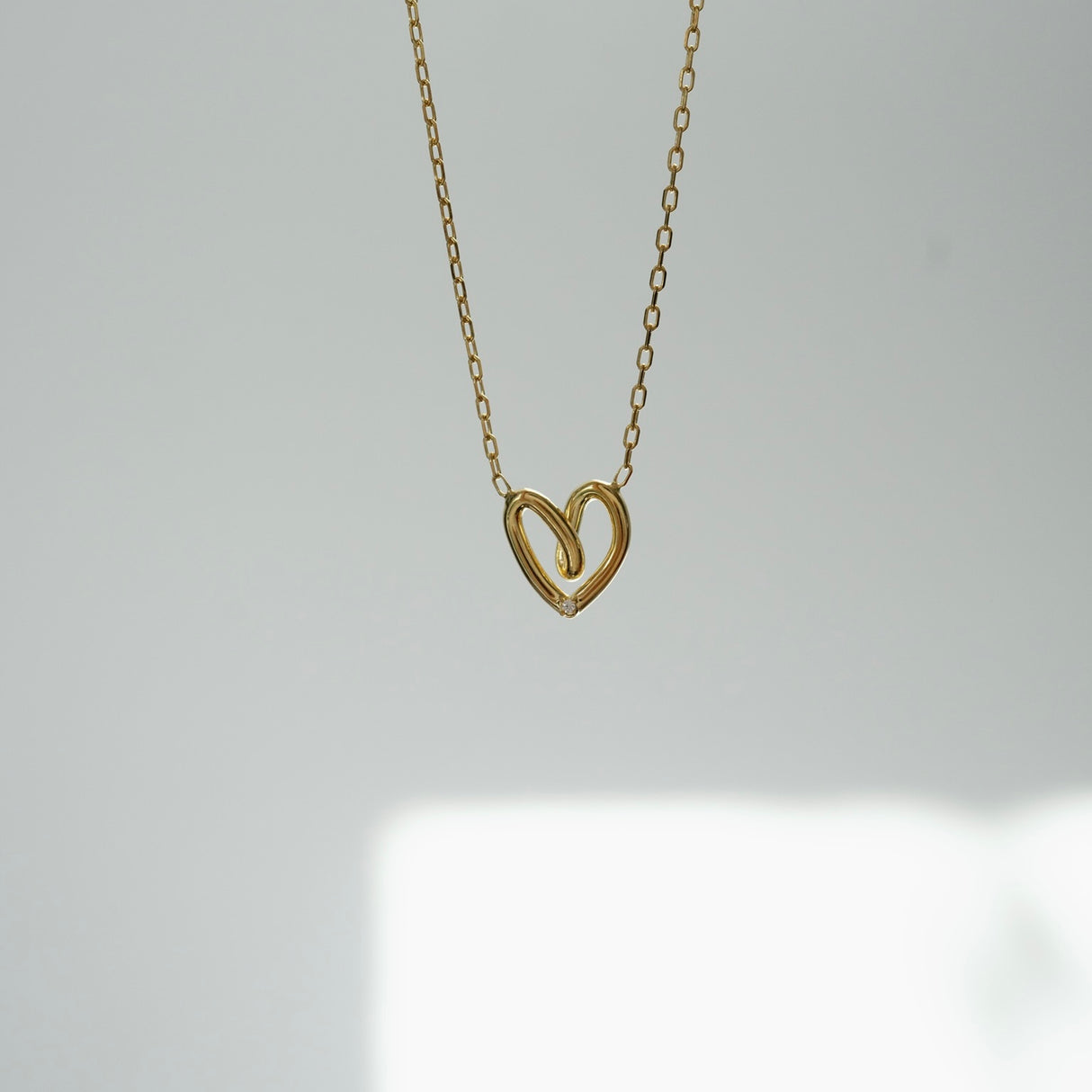 Collar Cz Corazon Twist Mom Gold