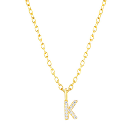 Collar CZ Monogram Gold