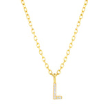 Collar CZ Monogram Gold