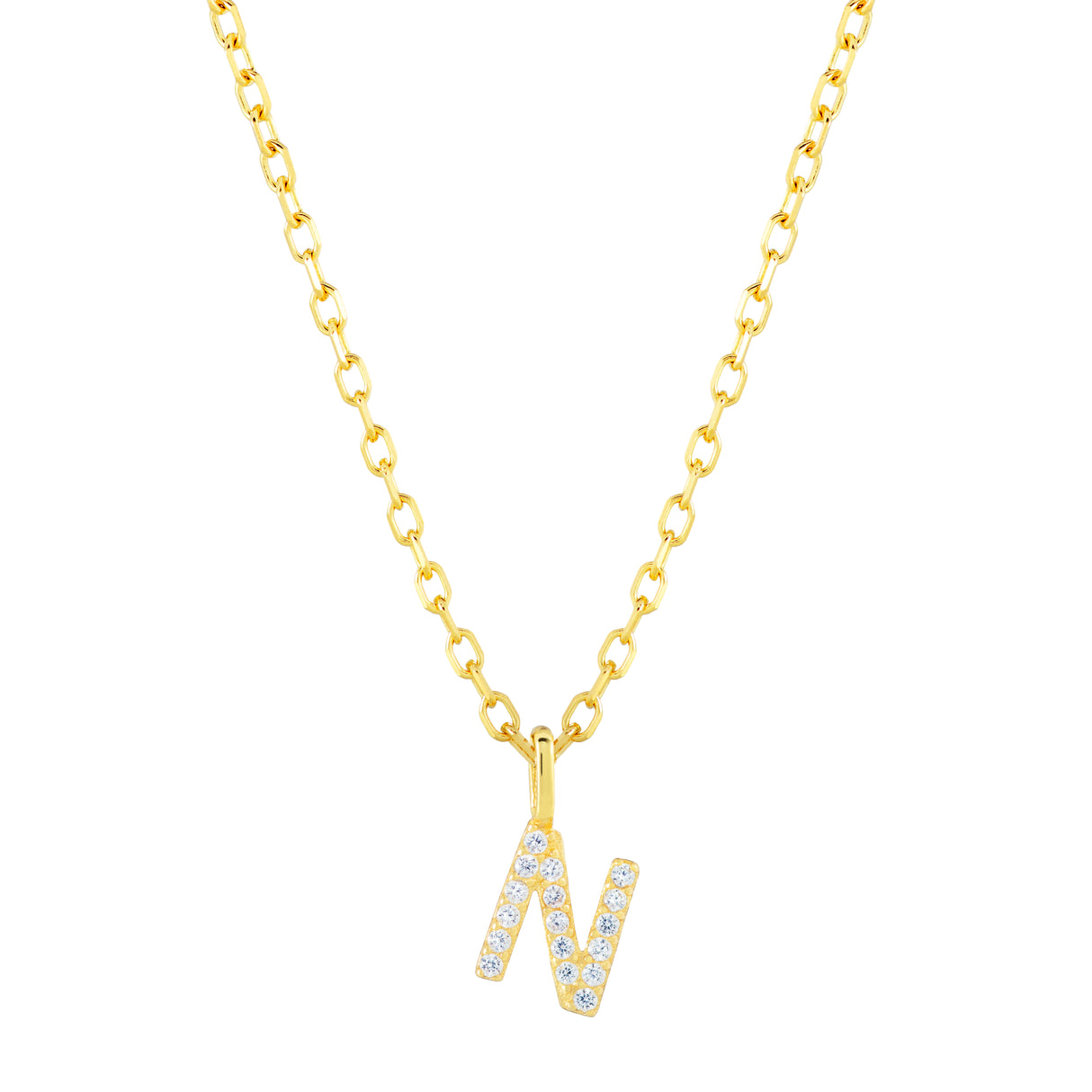 Collar CZ Monogram Gold