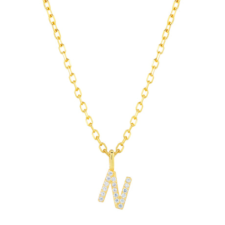 Collar CZ Monogram Gold