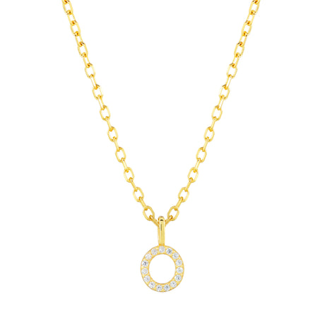 Collar CZ Monogram Gold