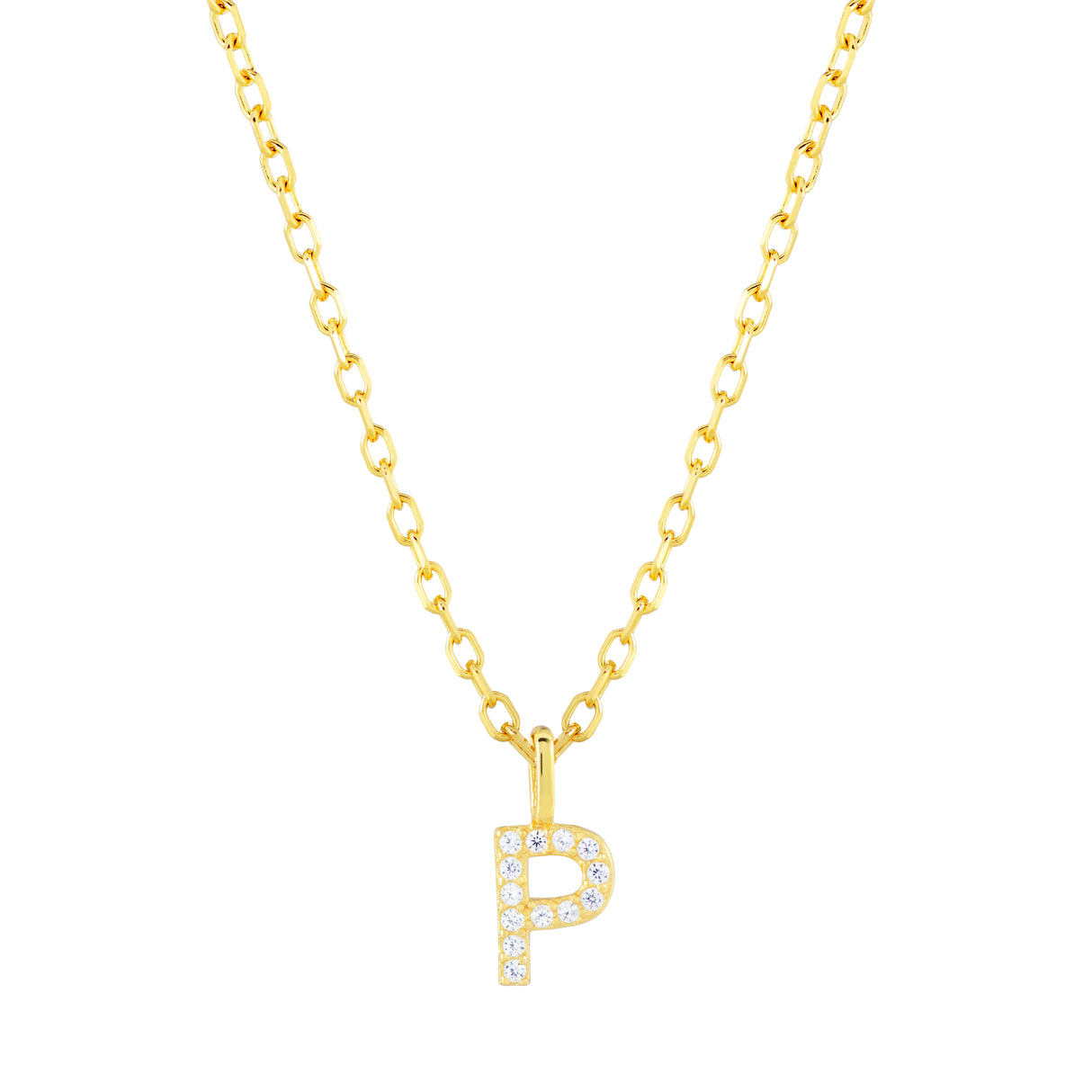 Collar CZ Monogram Gold