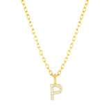 Collar CZ Monogram Gold