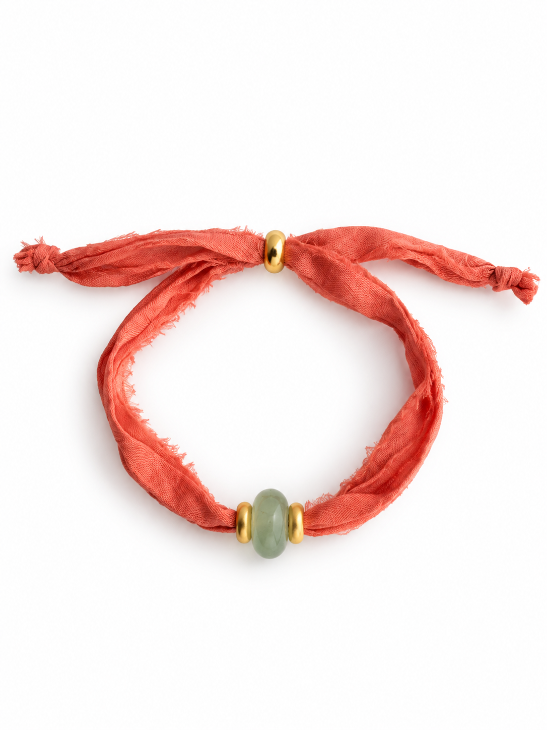 PULSERA SILK THE PEACH - AVENTURINA GOLD