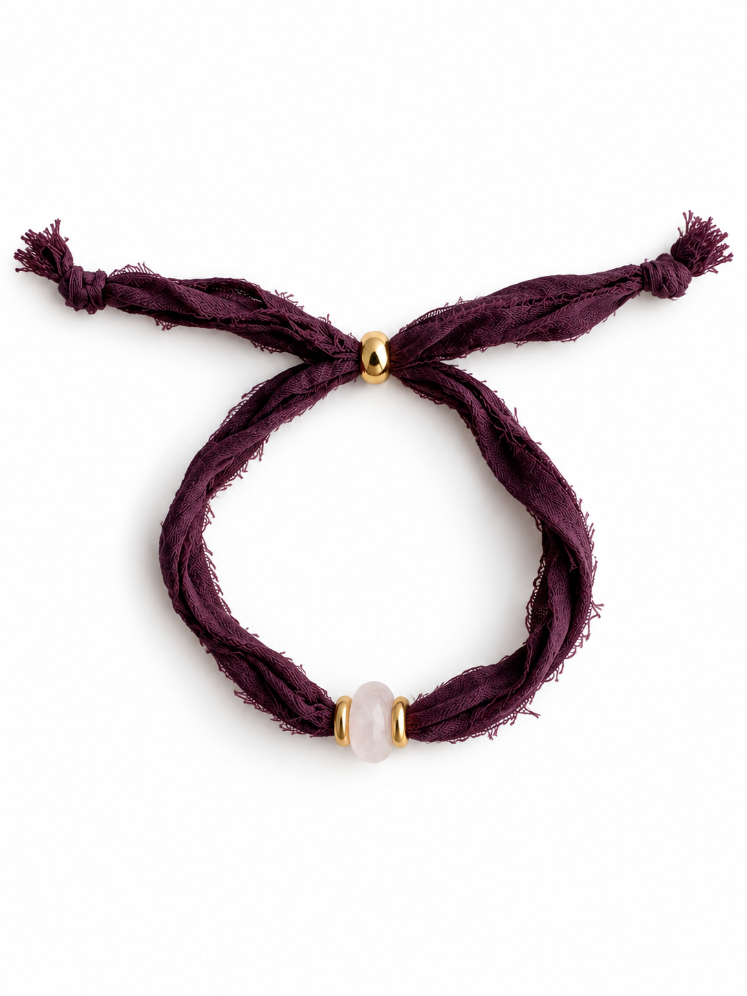 PULSERA SILK THE BERRY - CUARZO ROSA GOLD