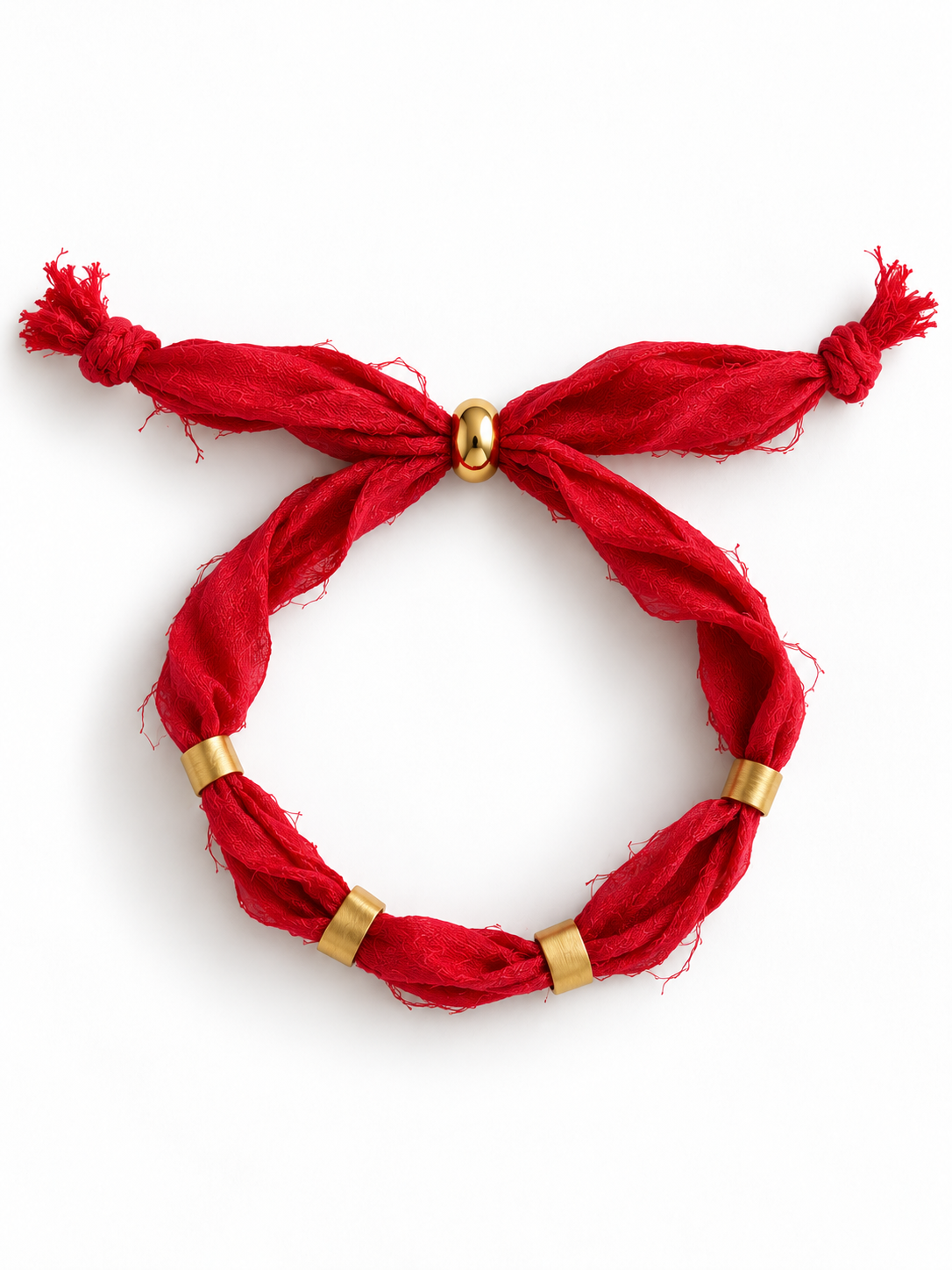 PULSERA SILK THE SCARLET - BEADS GOLD