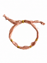 PULSERA SILK THE BLUSH - BEADS GOLD