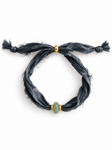 PULSERA SILK THE DENIM - AVENTURINA GOLD