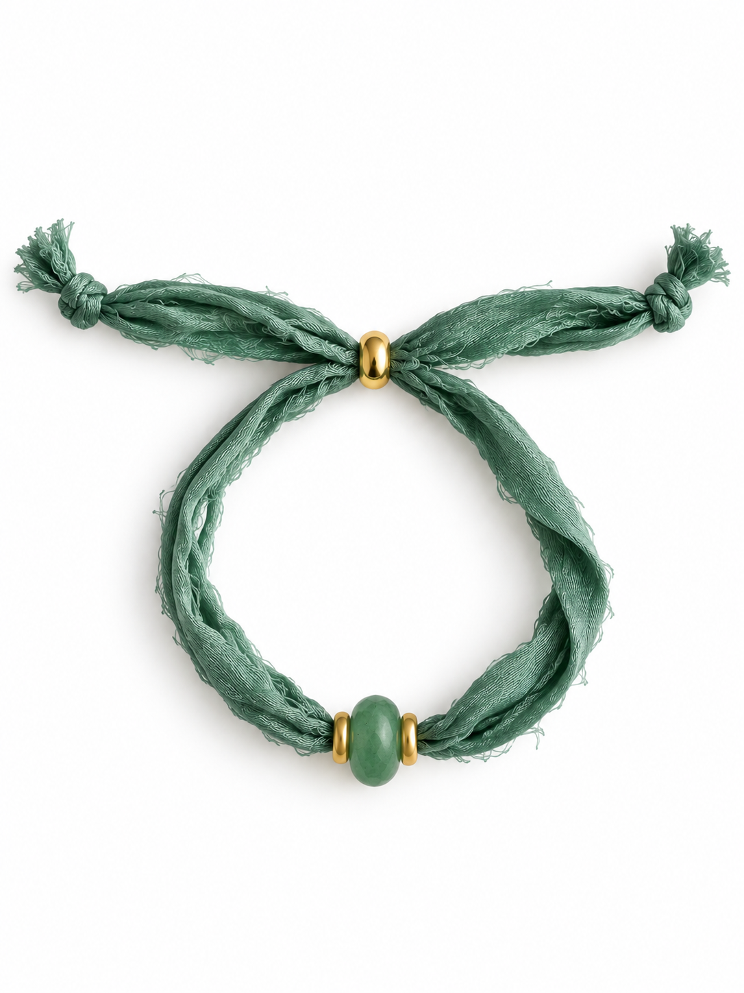 PULSERA SILK THE SAGE - AVENTURINA GOLD