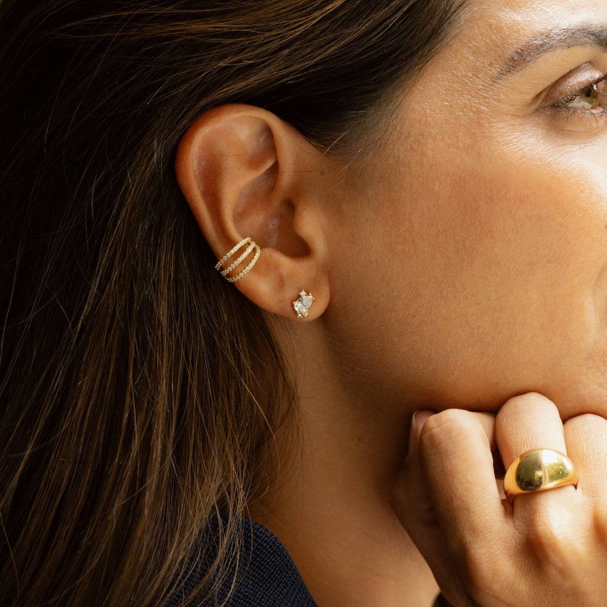 Arete Cz Viviane Gold