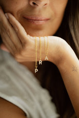 Collar CZ Monogram Gold