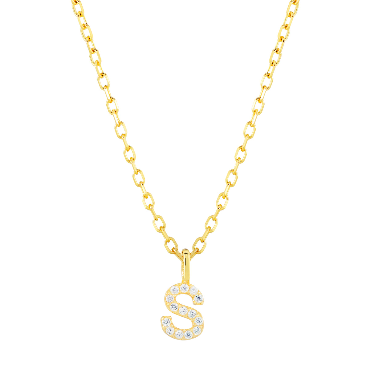 Collar CZ Monogram Gold