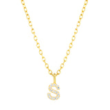 Collar CZ Monogram Gold