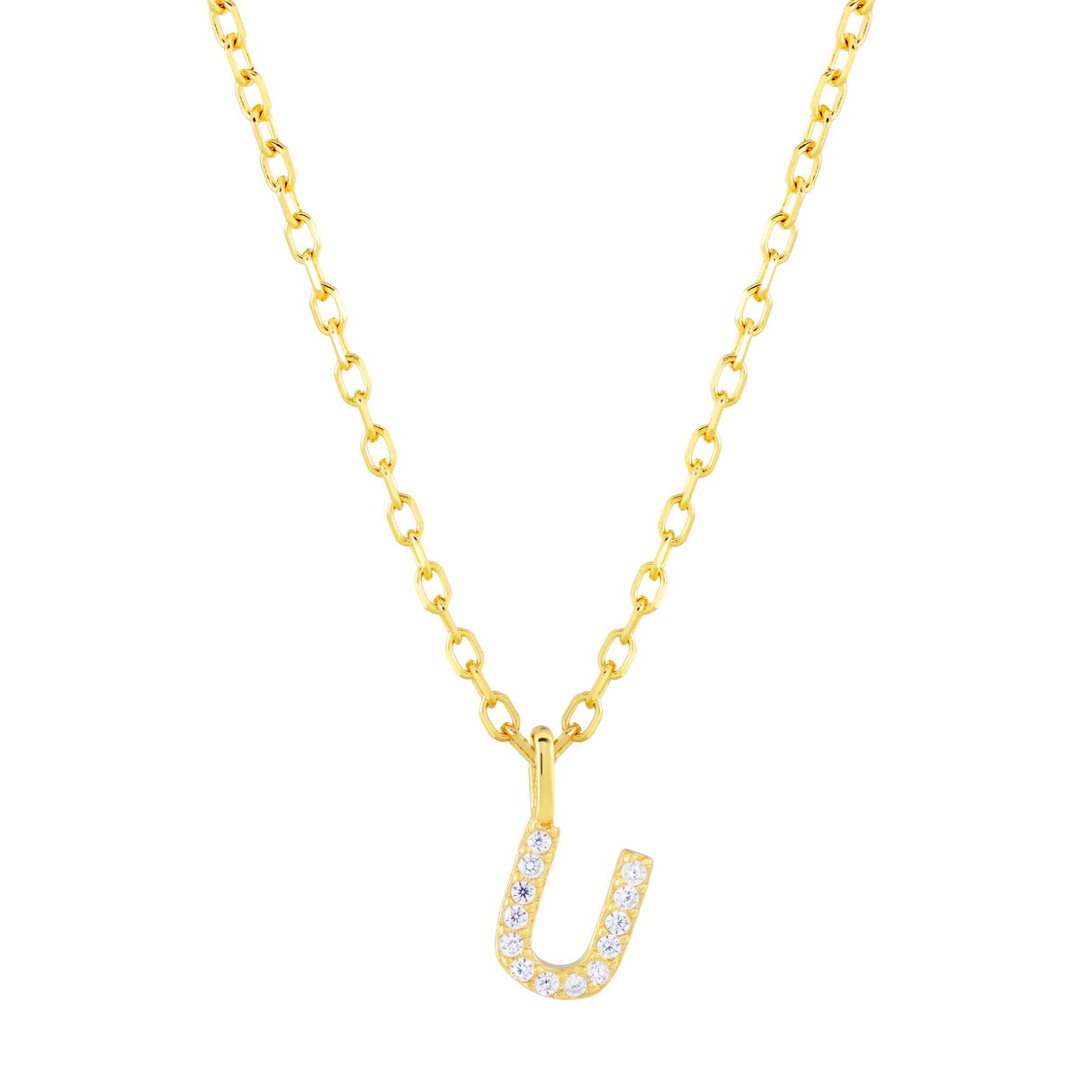 Collar CZ Monogram Gold