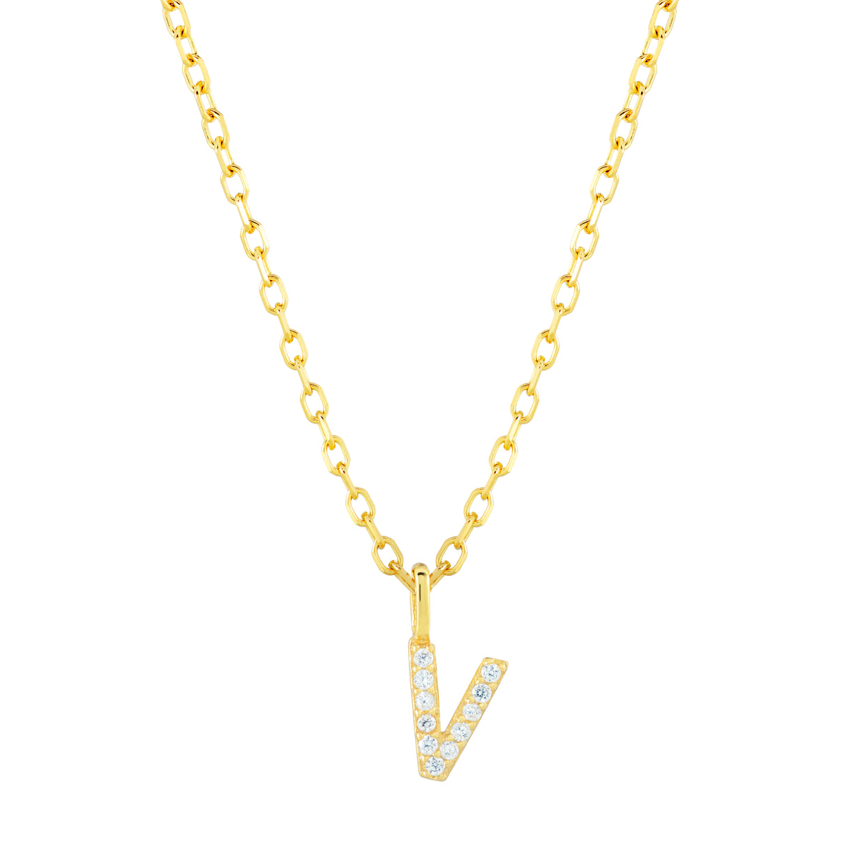 Collar CZ Monogram Gold