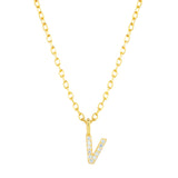 Collar CZ Monogram Gold