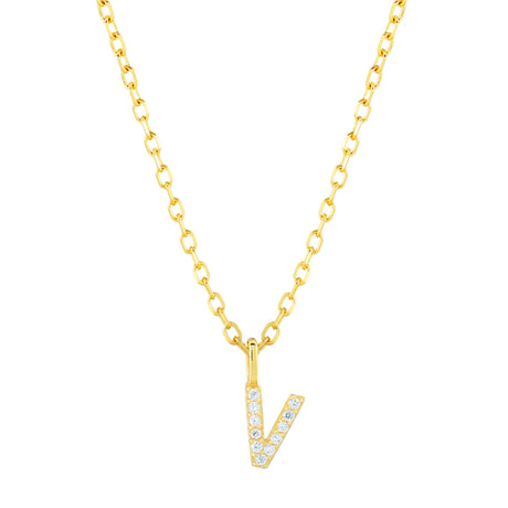 Collar CZ Monogram Gold