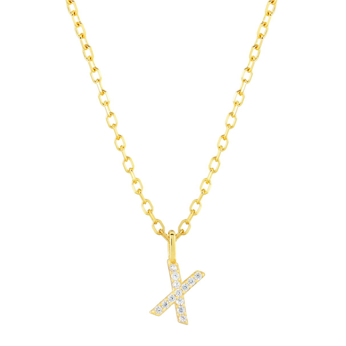Collar CZ Monogram Gold