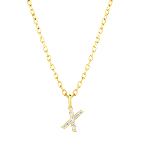 Collar CZ Monogram Gold