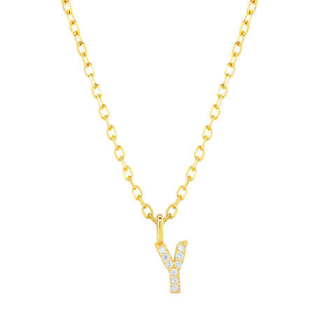 Collar CZ Monogram Gold