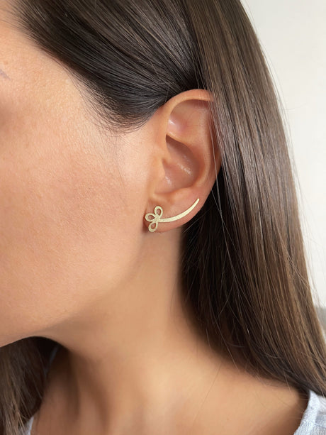 Ear Climber Lazo Gold