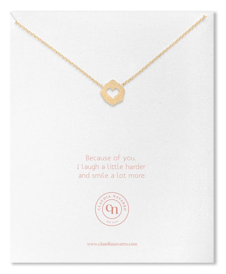 Collar Placa Corazón Gold