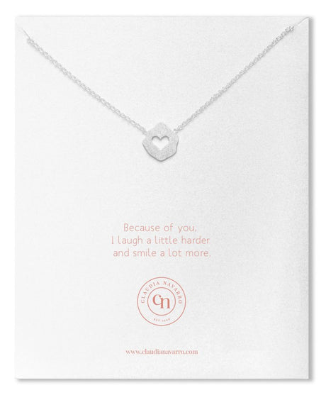 Collar Placa Corazón Silver