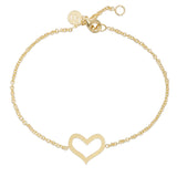 Pulsera Corazón Borde Gold